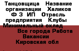 Танцовщица › Название организации ­ Халиков Ф.З, ИП › Отрасль предприятия ­ Клубы › Минимальный оклад ­ 100 000 - Все города Работа » Вакансии   . Кировская обл.